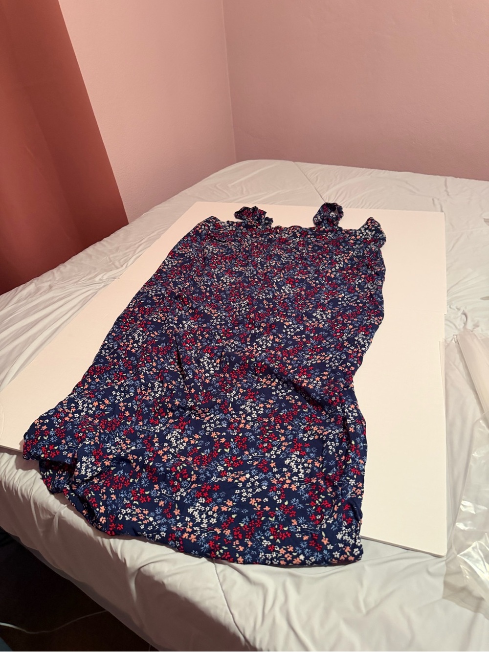 croft & barrow Navy Floral Ruffle-Strap Nightgown